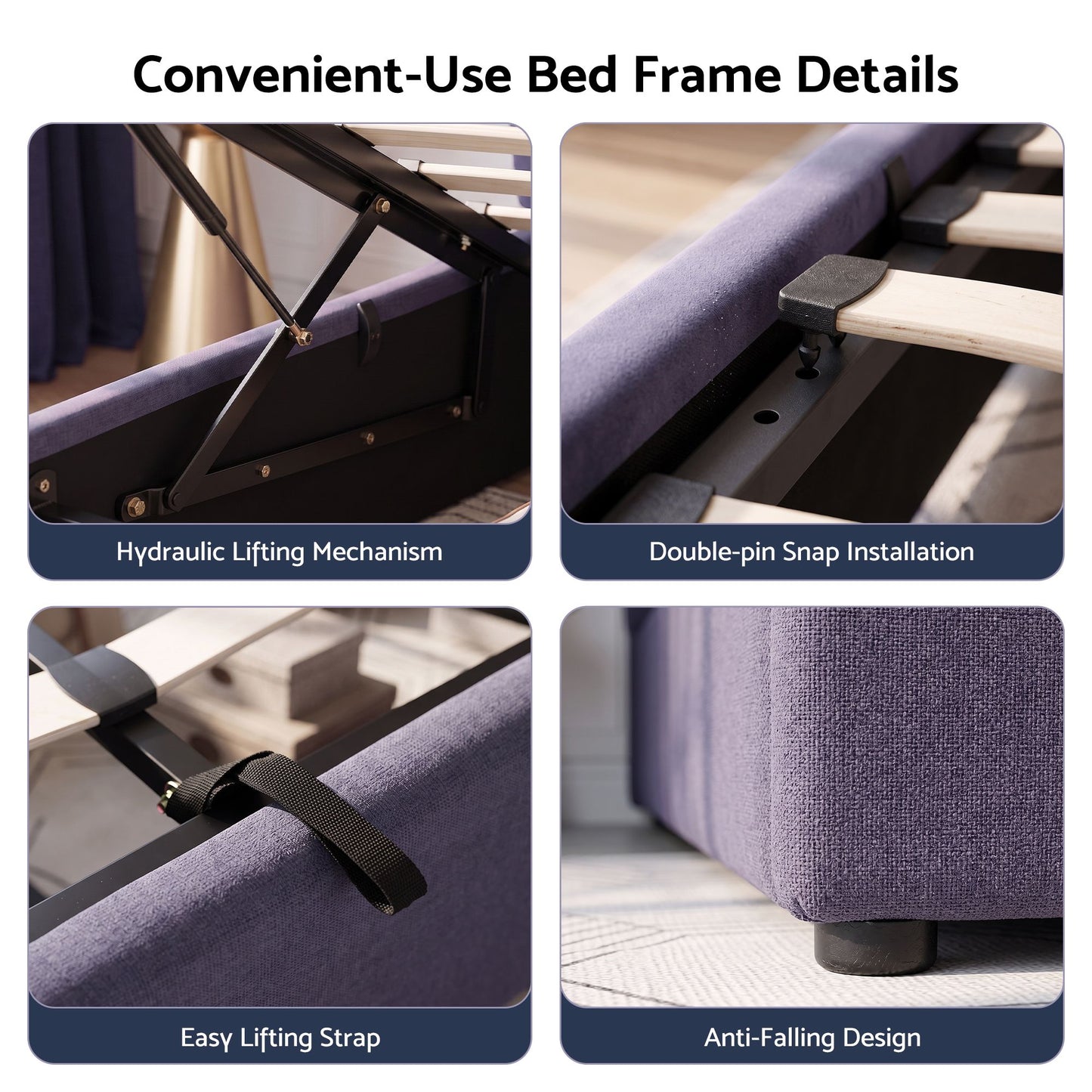 Artiss King Bed Frame with Lift Up Storage and USB Ports Grey
