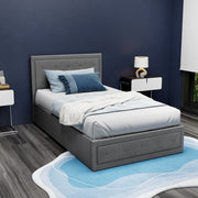 Artiss Bed Frame King Single Size Gas Lift Storage Mattress Base Wooden Grey BFRAME-G-GAS-TIYO-KS-GY-ABC