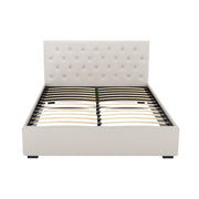 Artiss Bed Frame Queen Size Gas Lift Beige VILA BFRAME-G-GAS-VILA-Q-BG-ABC