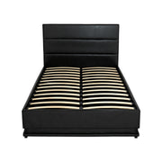 Artiss Bed Frame King Single Size LED Gas Lift Black LUMI BFRAME-G-LED-LUMI-KS-BK-ABC