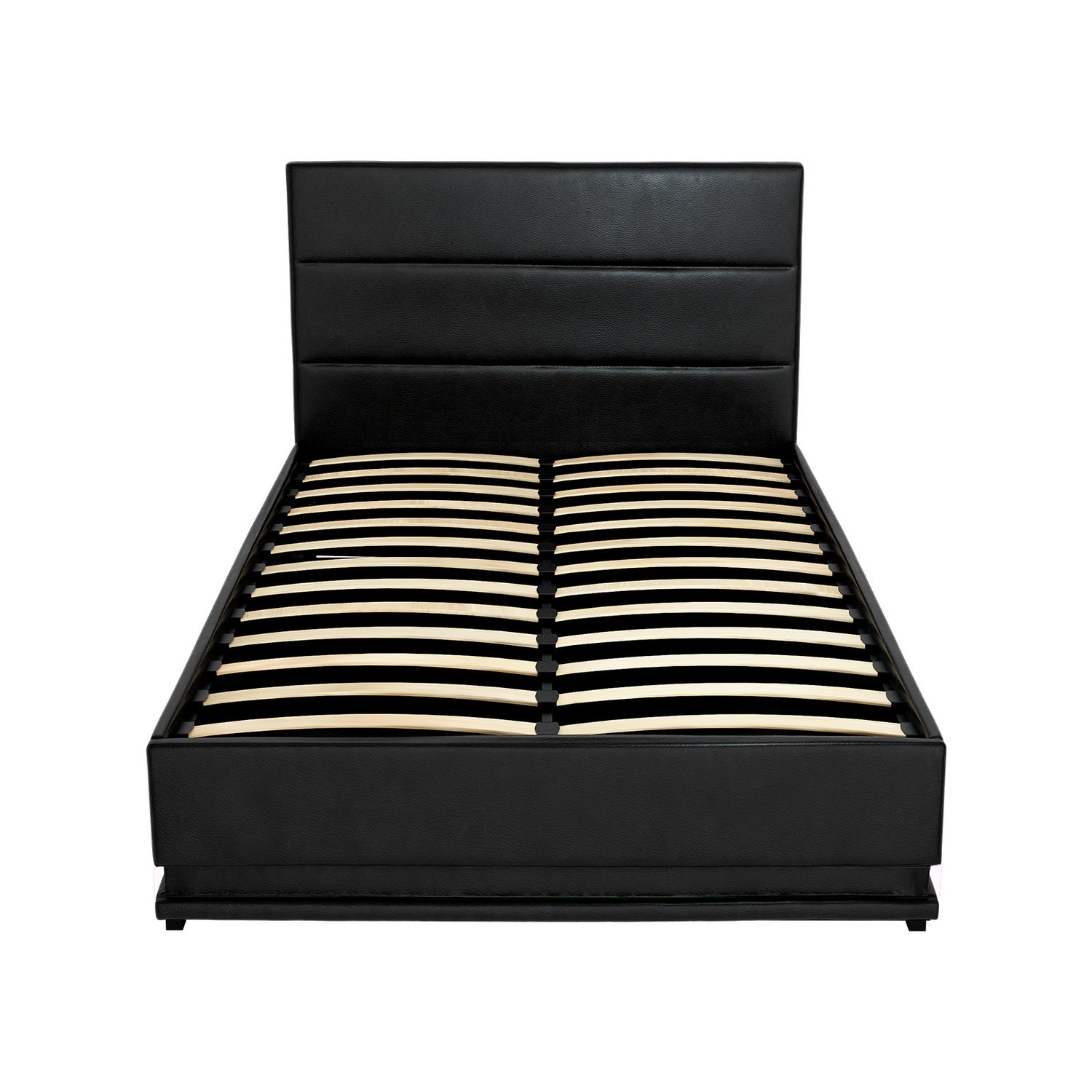 Artiss Bed Frame King Single Size LED Gas Lift Black LUMI BFRAME-G-LED-LUMI-KS-BK-ABC