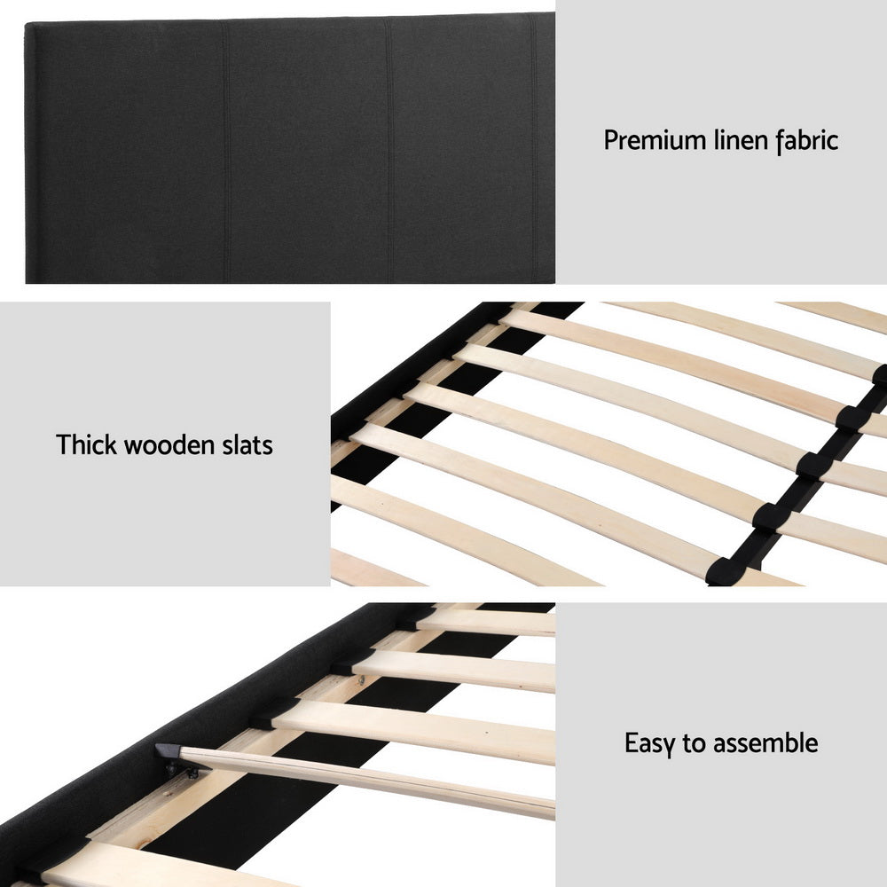 Artiss Bed Frame Double Size Charcoal NEO BFRAME-G-NEO-D-CHAR-AB