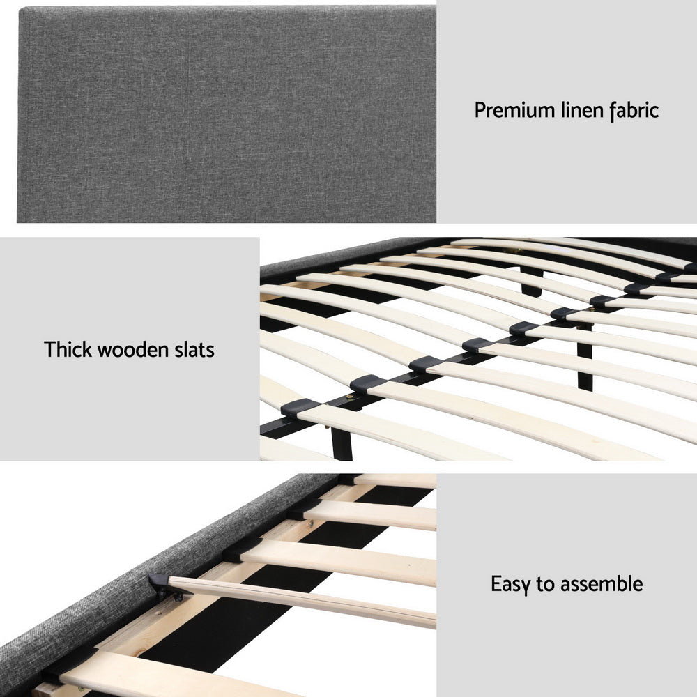 Artiss Bed Frame King Size Grey NEO BFRAME-G-NEO-K-GY-ABC