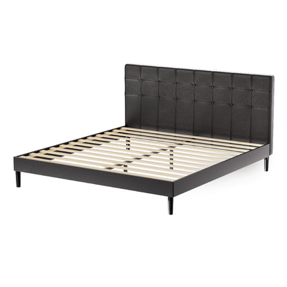 Artiss Bed Frame King Size LED Black RAVI BFRAME-G-RAVI-K-BK-ABC