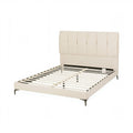Artiss ZENITH Queen Upholstered Bed Frame – Cream White