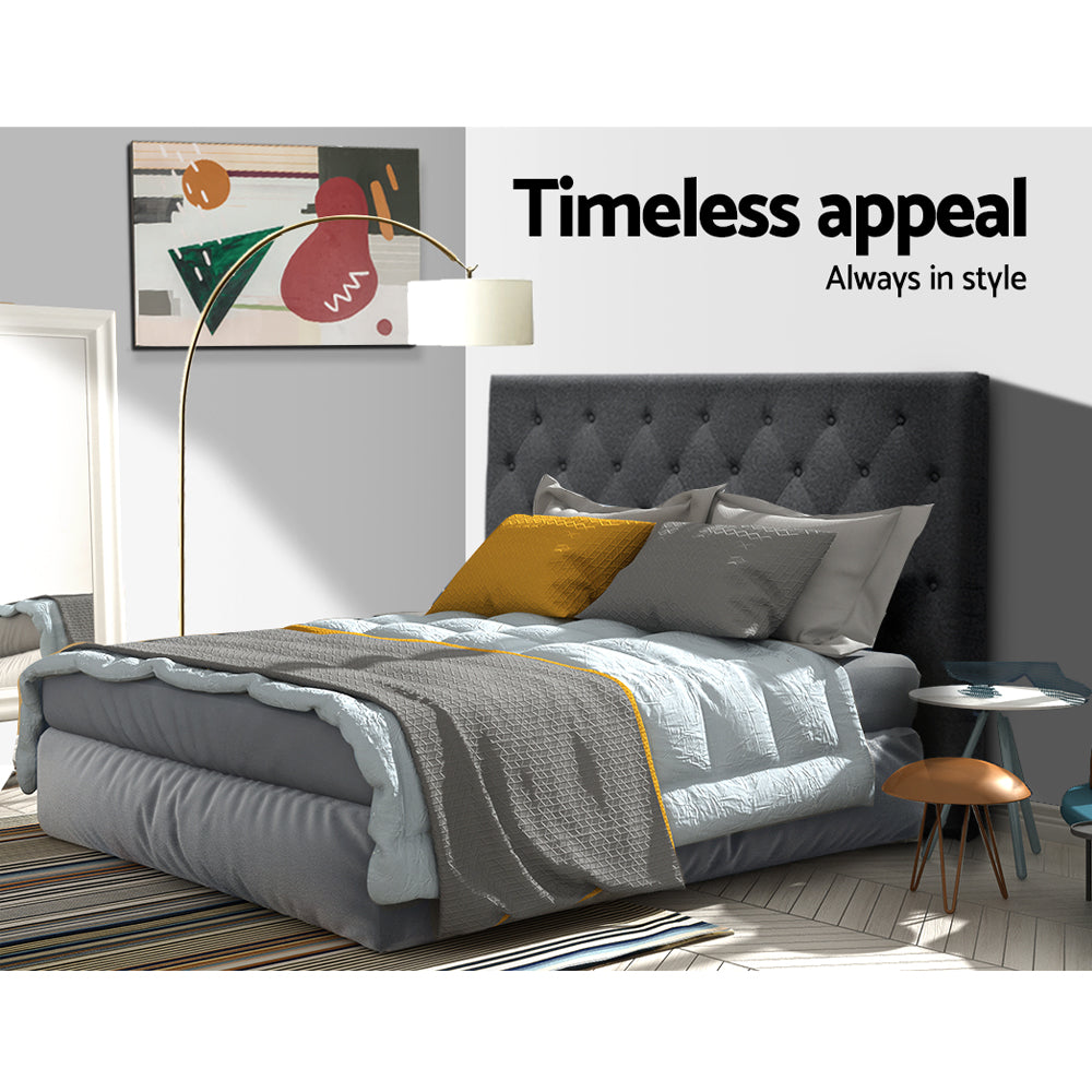 Artiss Bed Head Headboard Double Size Fabric - CAPPI Charcoal BFRAME-H-CAPPI-D-CHAR