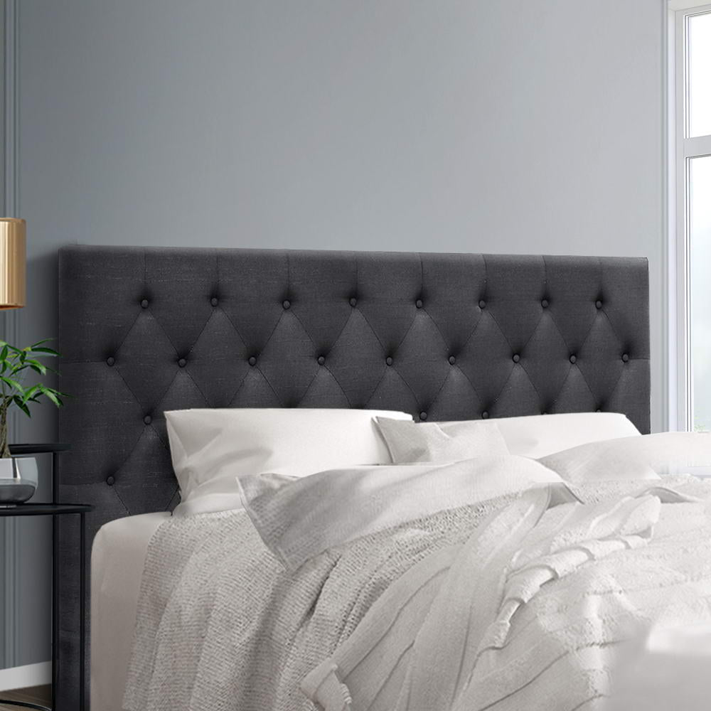 Artiss Bed Head Headboard King Size Fabric - CAPPI Charcoal BFRAME-H-CAPPI-K-CHAR