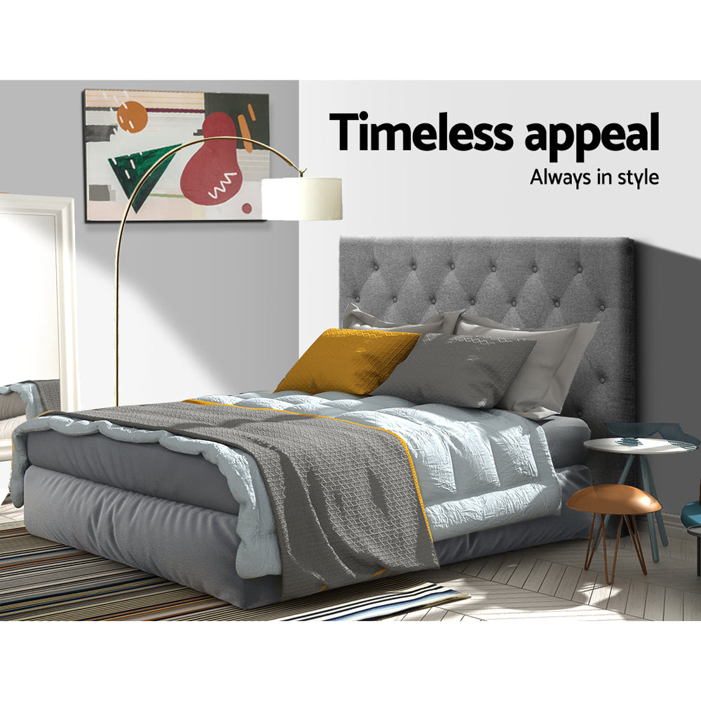 Artiss Bed Head Headboard King Single Size Fabric - CAPPI Grey BFRAME-H-CAPPI-KS-GY