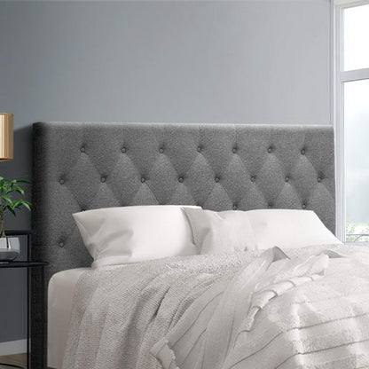Artiss Bed Head Headboard Queen Size Fabric - CAPPI Grey BFRAME-H-CAPPI-Q-GY