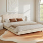 Artiss Queen Bed Frame Cloud Headboard Boucle Fabric Mattress Platform Base White