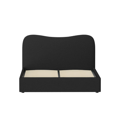 Artiss Bed Frame Double Size Boucle DARA BFRAME-H-DARA-D-BK-ABC