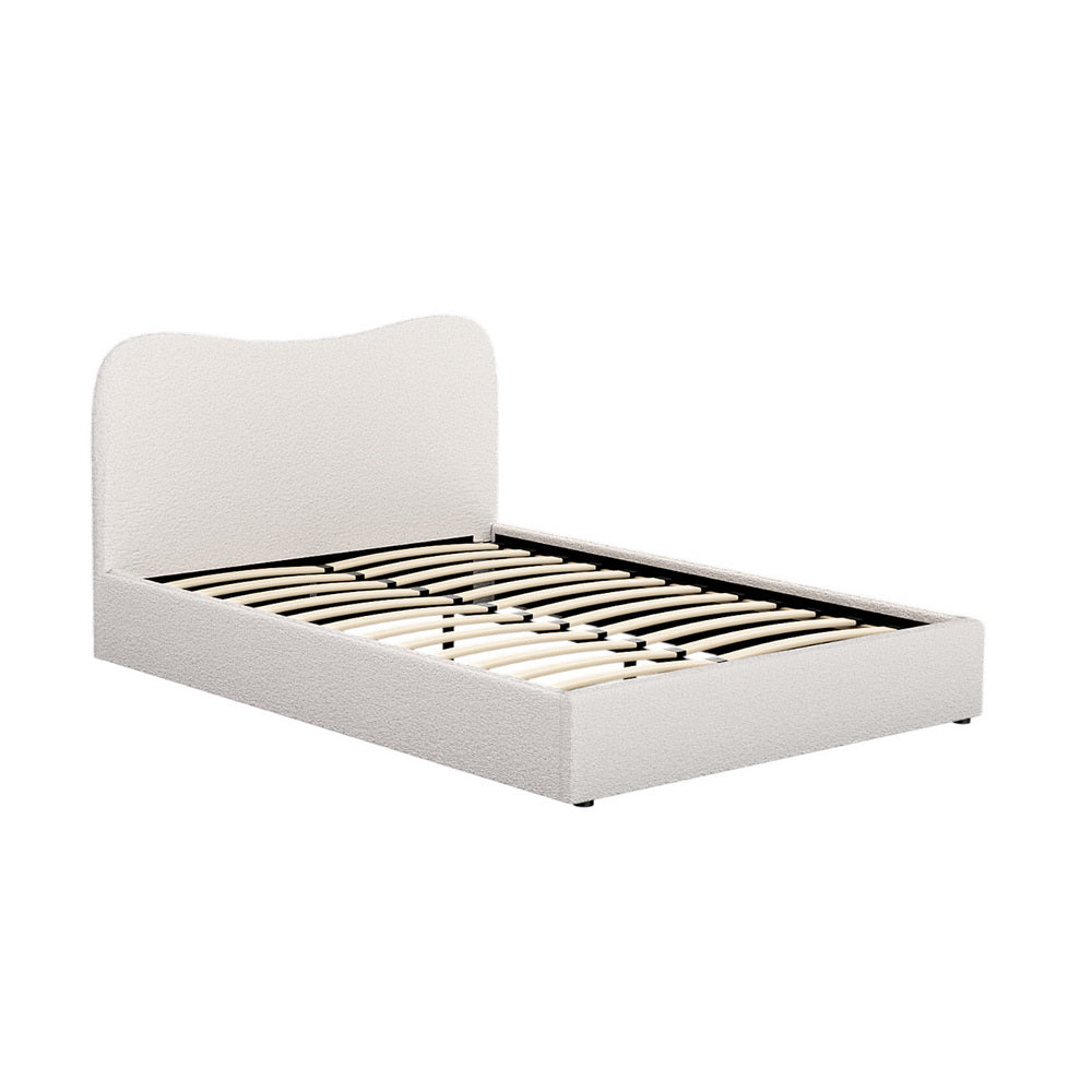 Artiss DARA Beige Boucle Double Bed Frame
