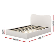 Artiss DARA Beige Boucle Double Bed Frame