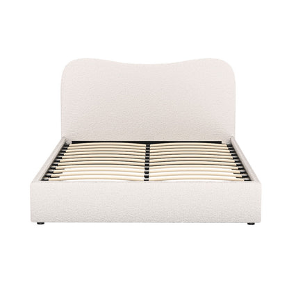 Artiss Bed Frame Double Size Boucle DARA BFRAME-H-DARA-D-WH-ABC
