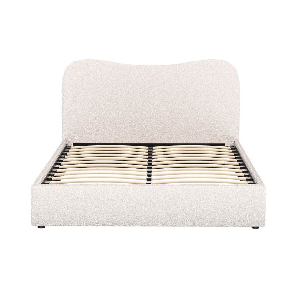 Artiss DARA Beige Boucle Double Bed Frame