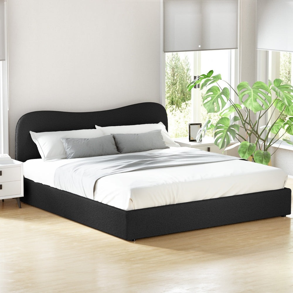 Artiss DARA Black Boucle King Bed Frame