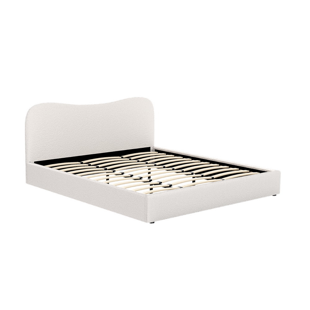 Artiss DARA Beige Boucle King Bed Frame