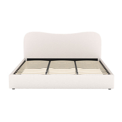 Artiss Bed Frame King Size Boucle DARA BFRAME-H-DARA-K-WH-ABC