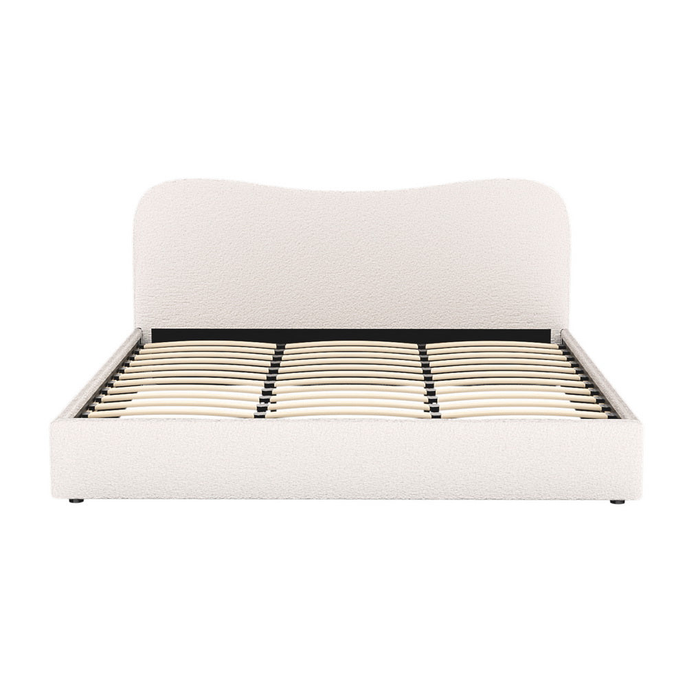Artiss DARA Beige Boucle King Bed Frame