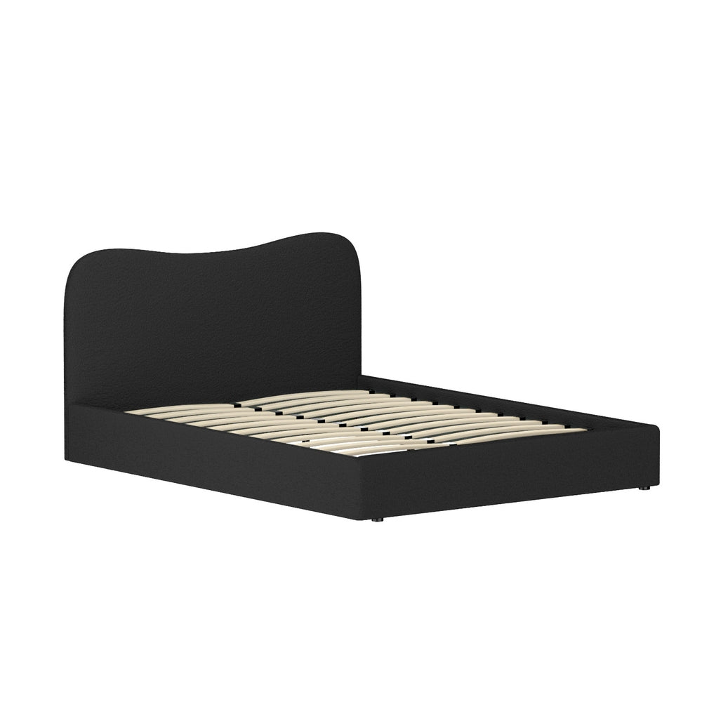 Artiss DARA Black Boucle Queen Bed Frame