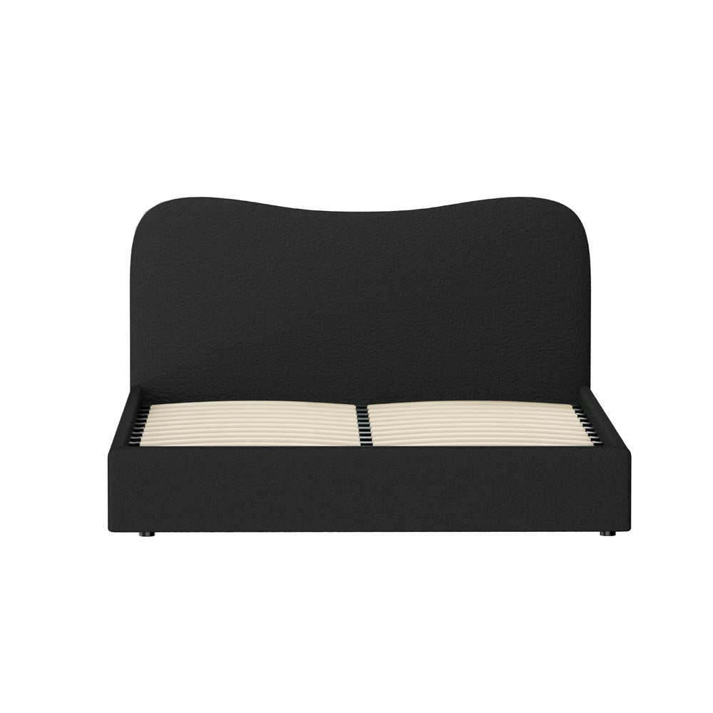 Artiss DARA Black Boucle Queen Bed Frame
