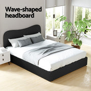 Artiss DARA Black Boucle Queen Bed Frame