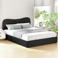Artiss DARA Black Boucle Queen Bed Frame