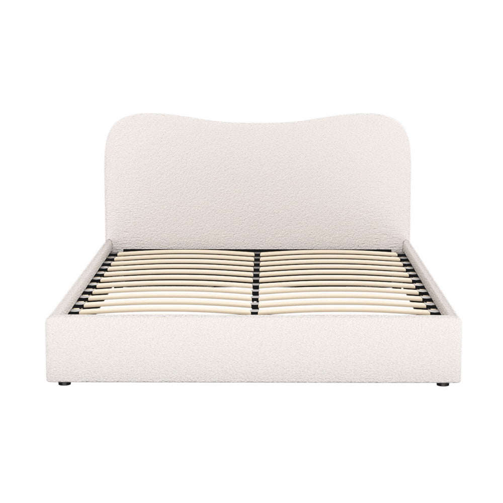 Artiss Bed Frame Queen Size Boucle DARA BFRAME-H-DARA-Q-WH-ABC