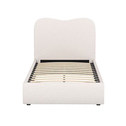 Artiss Bed Frame Single Size Boucle DARA BFRAME-H-DARA-S-WH-AB
