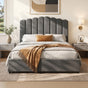 Artiss Bed Frame Double Size Velvet Grey FION BFRAME-H-FION-D-GY-ABC