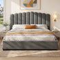 Artiss Bed Frame King Size Velvet Grey FION