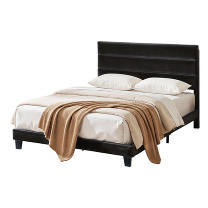 Artiss Double Bed Frame Upholstered Platform Base with Geometric Headboard Black Velvet BFRAME-H-HUSH-D-BK-AB