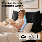 Artiss Queen Bed Frame with Horizontal Gas Lift Storage with LED Light USB Type-C Charging Station Black BFRAME-H-HYDE-Q-BK-ABCD