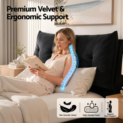 Artiss Queen Bed Frame with Horizontal Gas Lift Storage with LED Light USB Type-C Charging Station Black BFRAME-H-HYDE-Q-BK-ABCD
