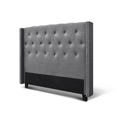 Artiss Bed Head Headboard Queen Size Fabric - LUCA Grey BFRAME-H-LUCA-Q-GY