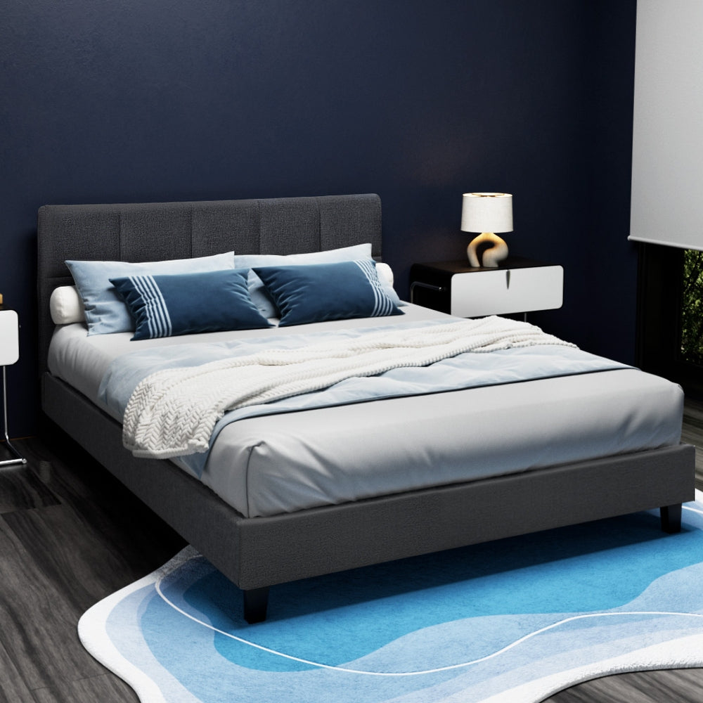 Artiss Bed Frame Double Size Charcoal TINO BFRAME-H-TINO-D-CA-AB