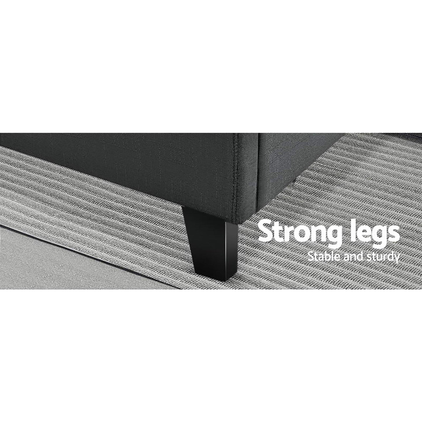 Artiss Bed Frame Double Size Charcoal TINO BFRAME-H-TINO-D-CA-AB