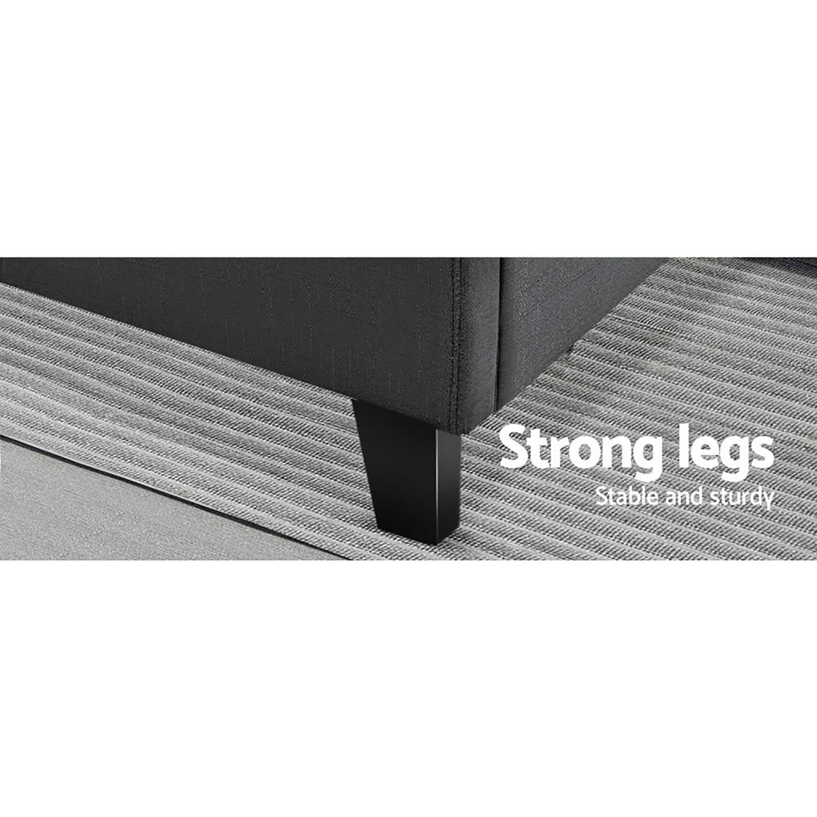 Artiss Bed Frame Double Size Charcoal TINO BFRAME-H-TINO-D-CA-AB