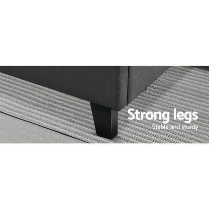 Artiss Bed Frame Double Size Charcoal TINO BFRAME-H-TINO-D-CA-AB