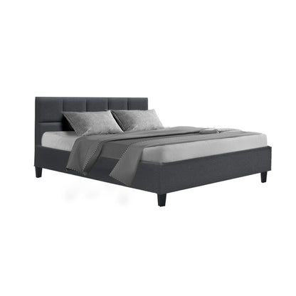 Artiss Bed Frame Queen Size Charcoal TINO BFRAME-H-TINO-Q-CA-AB