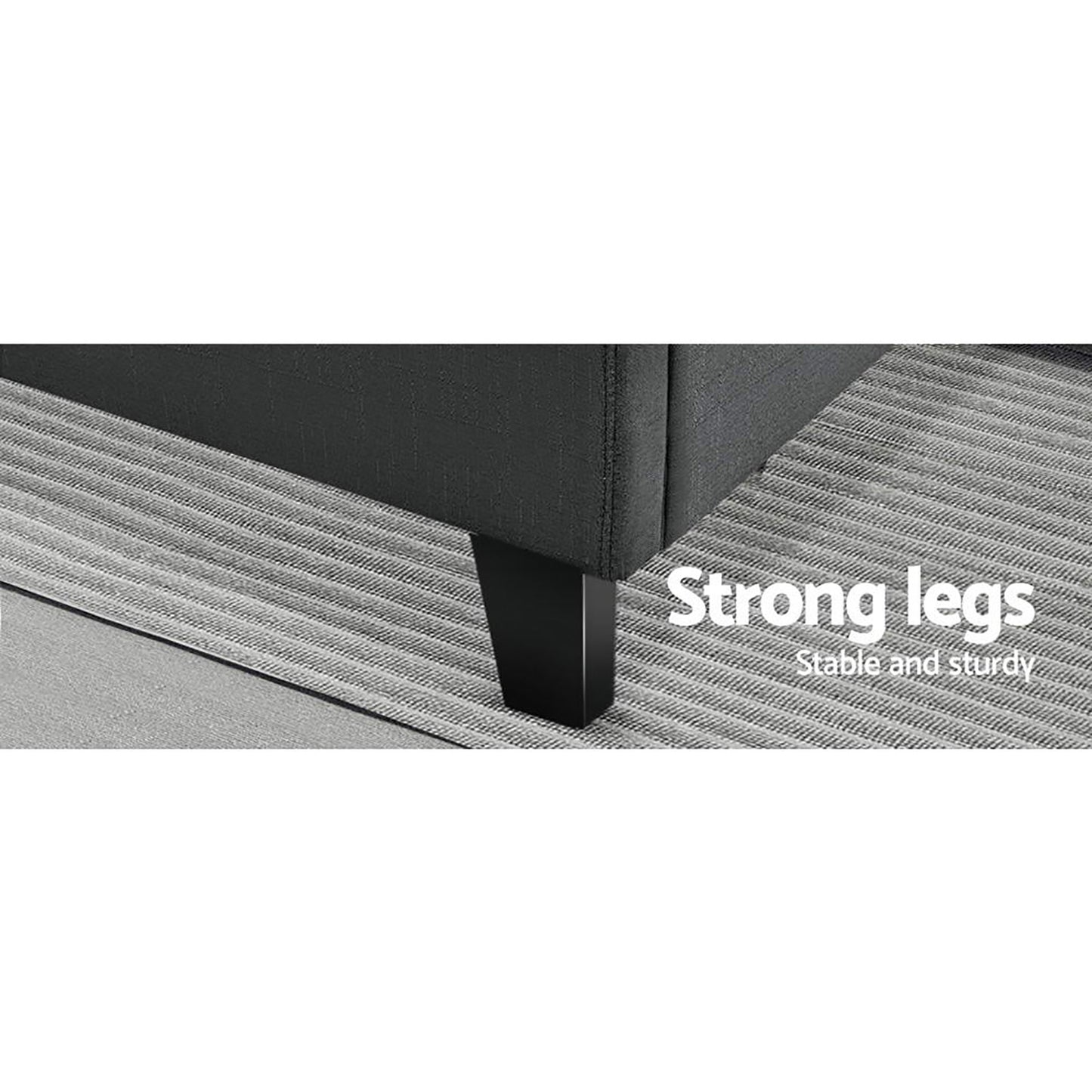Artiss Bed Frame Queen Size Charcoal TINO BFRAME-H-TINO-Q-CA-AB