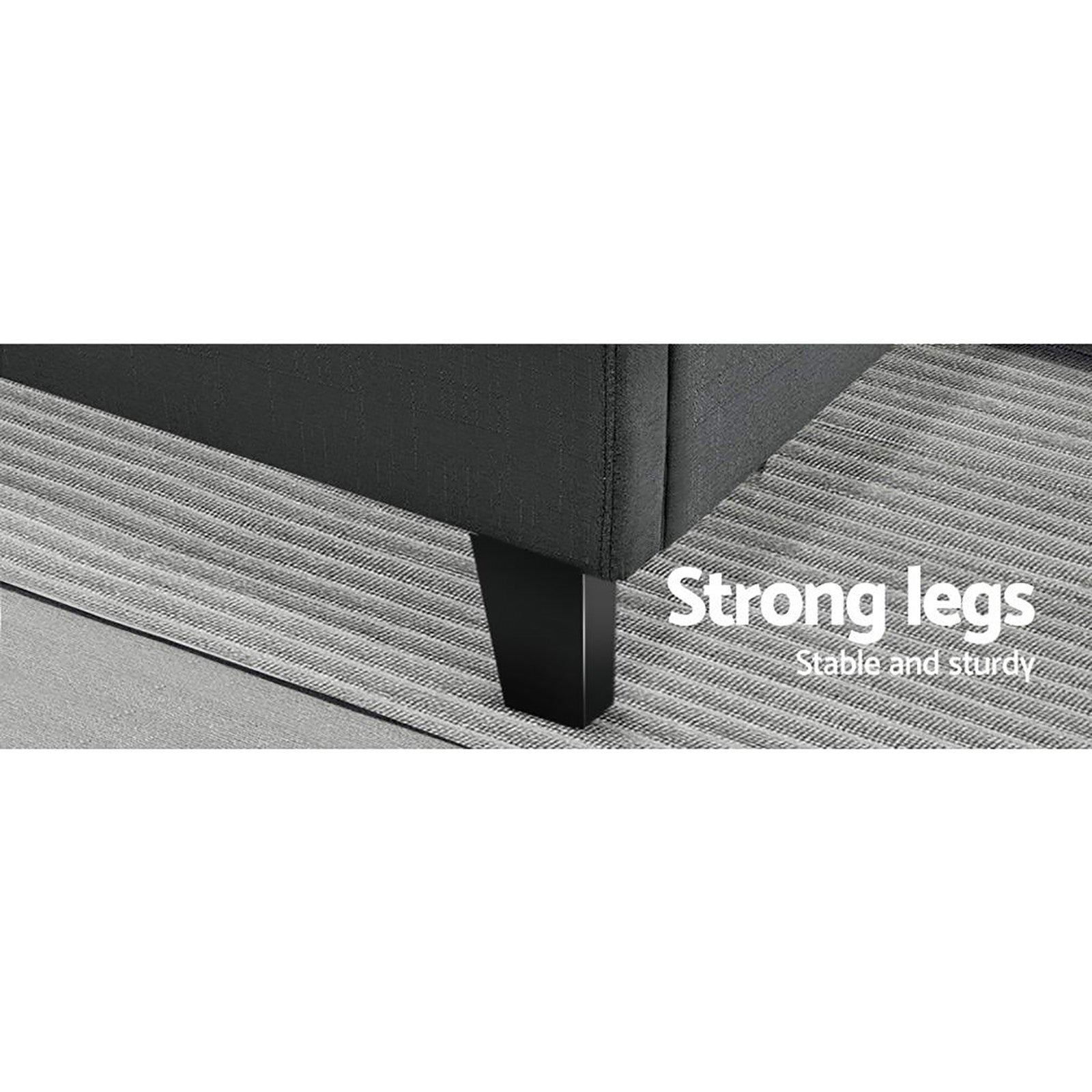 Artiss Bed Frame Queen Size Charcoal TINO BFRAME-H-TINO-Q-CA-AB