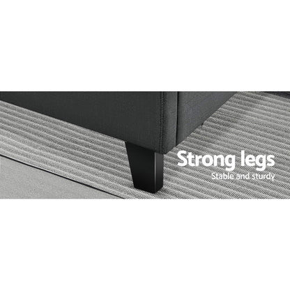 Artiss Bed Frame Queen Size Charcoal TINO BFRAME-H-TINO-Q-CA-AB
