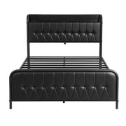 Artiss Double Bed Frame with Storage Headboard SAA Certified Charging Station