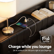 Artiss Double Bed Frame with Storage Headboard SAA Certified Charging Station