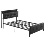 Artiss Double Bed Frame with Storage Headboard SAA Certified Charging Station