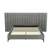 Artiss Bed Frame Queen Size Velvet Grey LOTT BFRAME-K-LOTT-Q-GY-ABCD