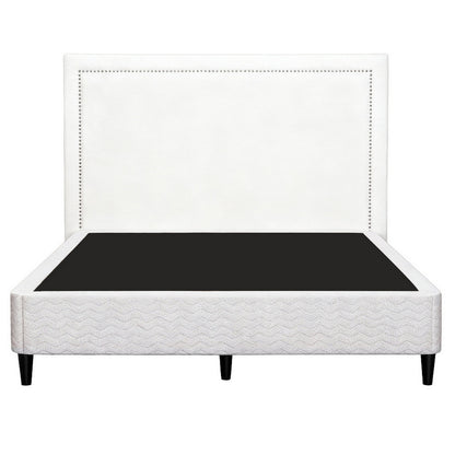 Artiss Queen Bed Frame with Headboard Platform Bed Base Grey Beige Fabric Metal BFRAME-MASON-RIVE-Q-GR