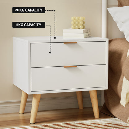Artiss Queen Bed Frame Bedside Table Set Gas Lift Storage Base with Boucle Fabric Upholstered Headboard 2 BFRAME-SET-ELLA-BS-03