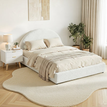 Artiss Queen Bed Frame Bedside Table Set Gas Lift Storage Base with Boucle Fabric Upholstered Headboard 2 BFRAME-SET-ELLA-BS-03
